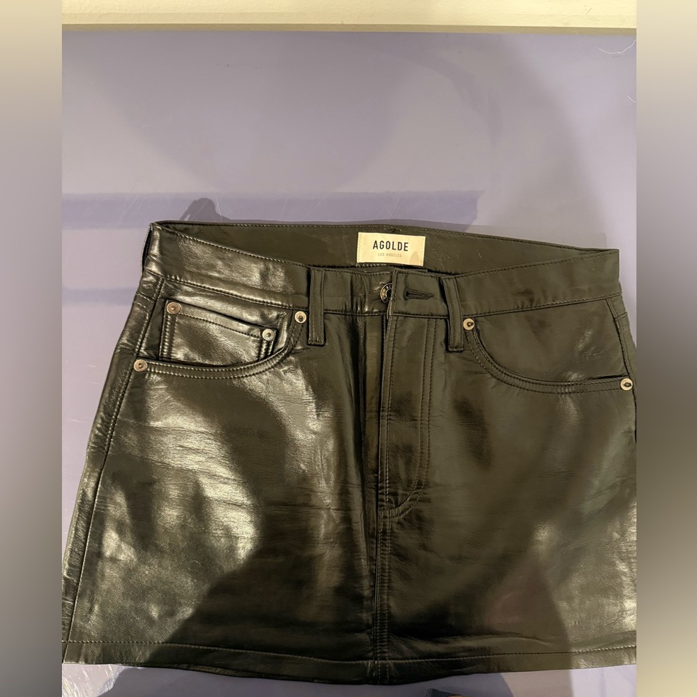 Agolde Black Mini Skirt